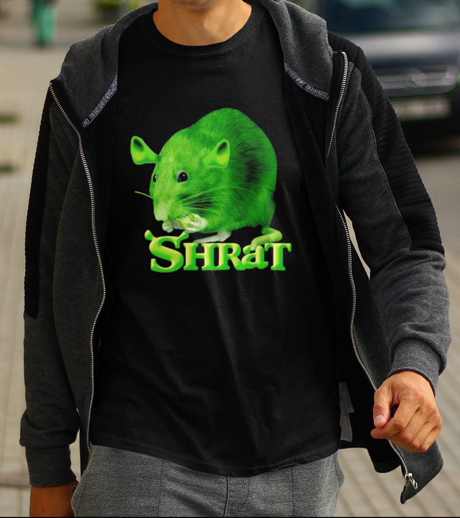 Shrat Chaos Potato Meme Shrek Rat Green Rodent Hybrid T-Shirt