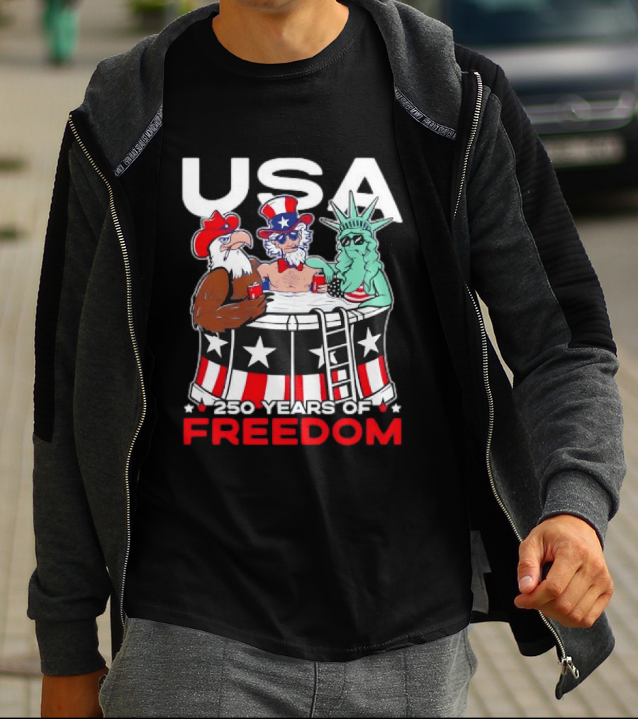 USA Eagle Uncle Sam Statue Of Liberty 250 Years Of Freedom T-Shirt