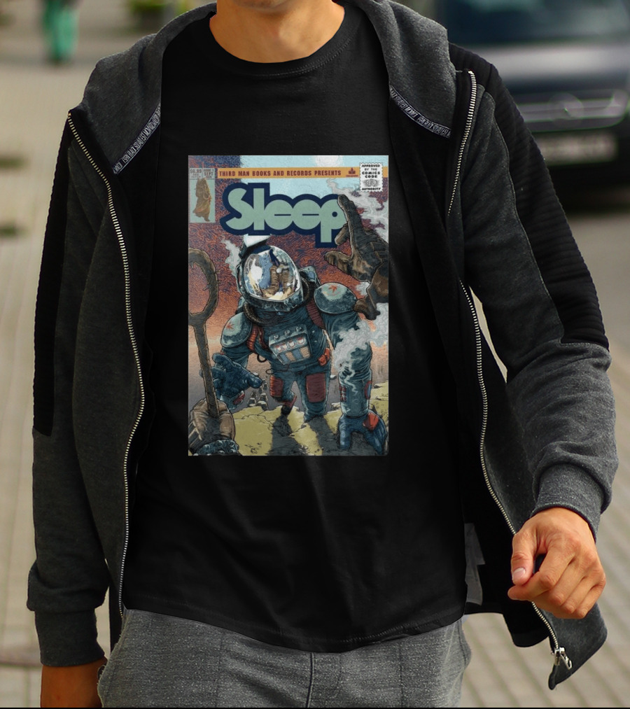 Third Man Records Sleep Comic Astronaut And Snake Cover Rich Tommaso T-Shirt