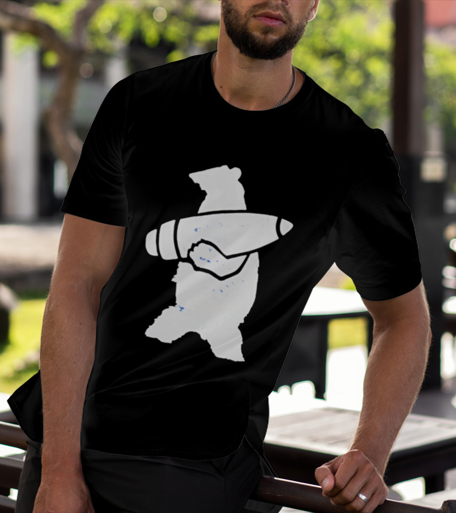 Bear Holding Artillery Shell Military Corporal T-Shirt