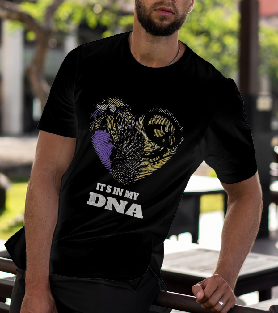 Minnesota Vikings Iowa Hawkeyes It's In My DNA Heartprint T-Shirt