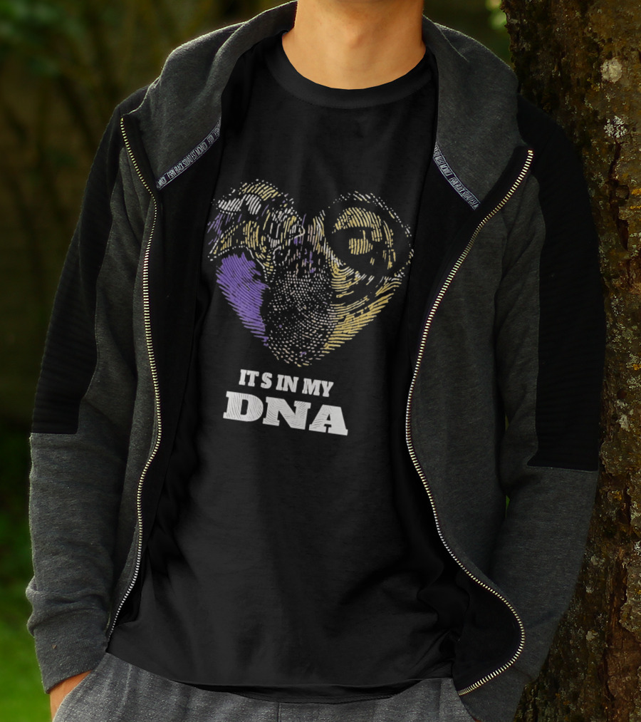 Minnesota Vikings Iowa Hawkeyes It's In My DNA Heartprint T-Shirt