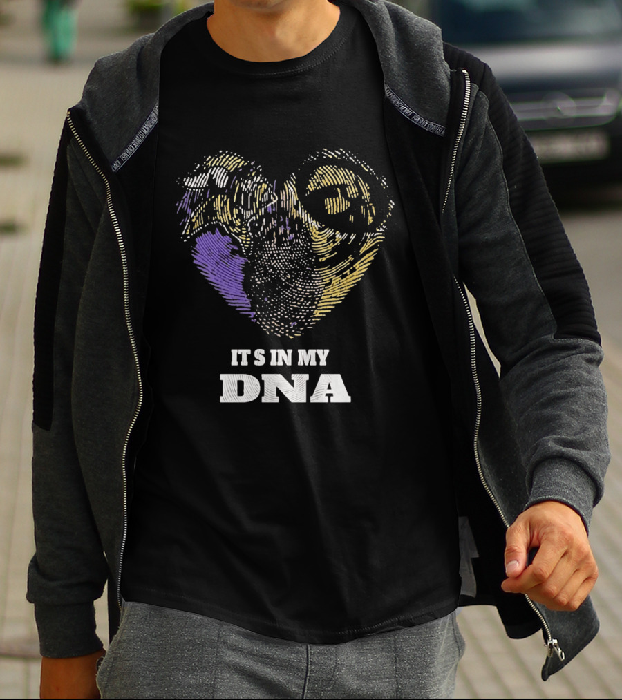 Minnesota Vikings Iowa Hawkeyes It's In My DNA Heartprint T-Shirt
