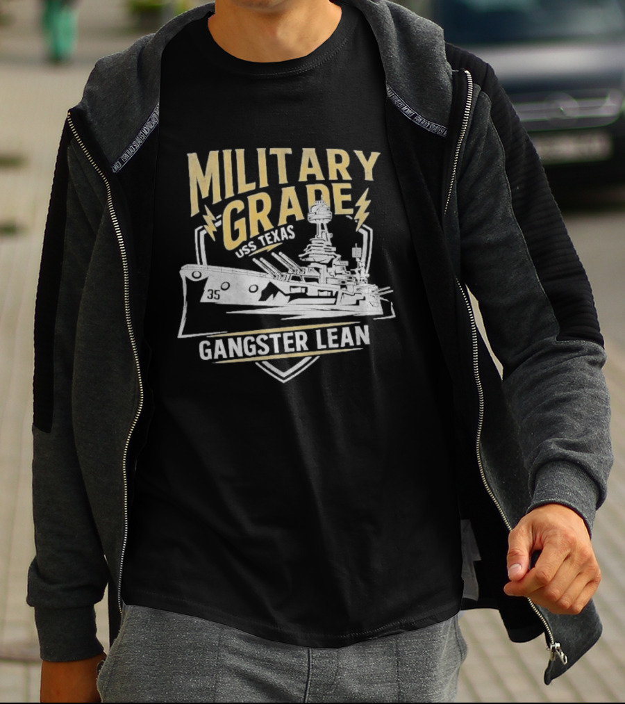 Military Grade USS Texas Gangster Lean T-Shirt