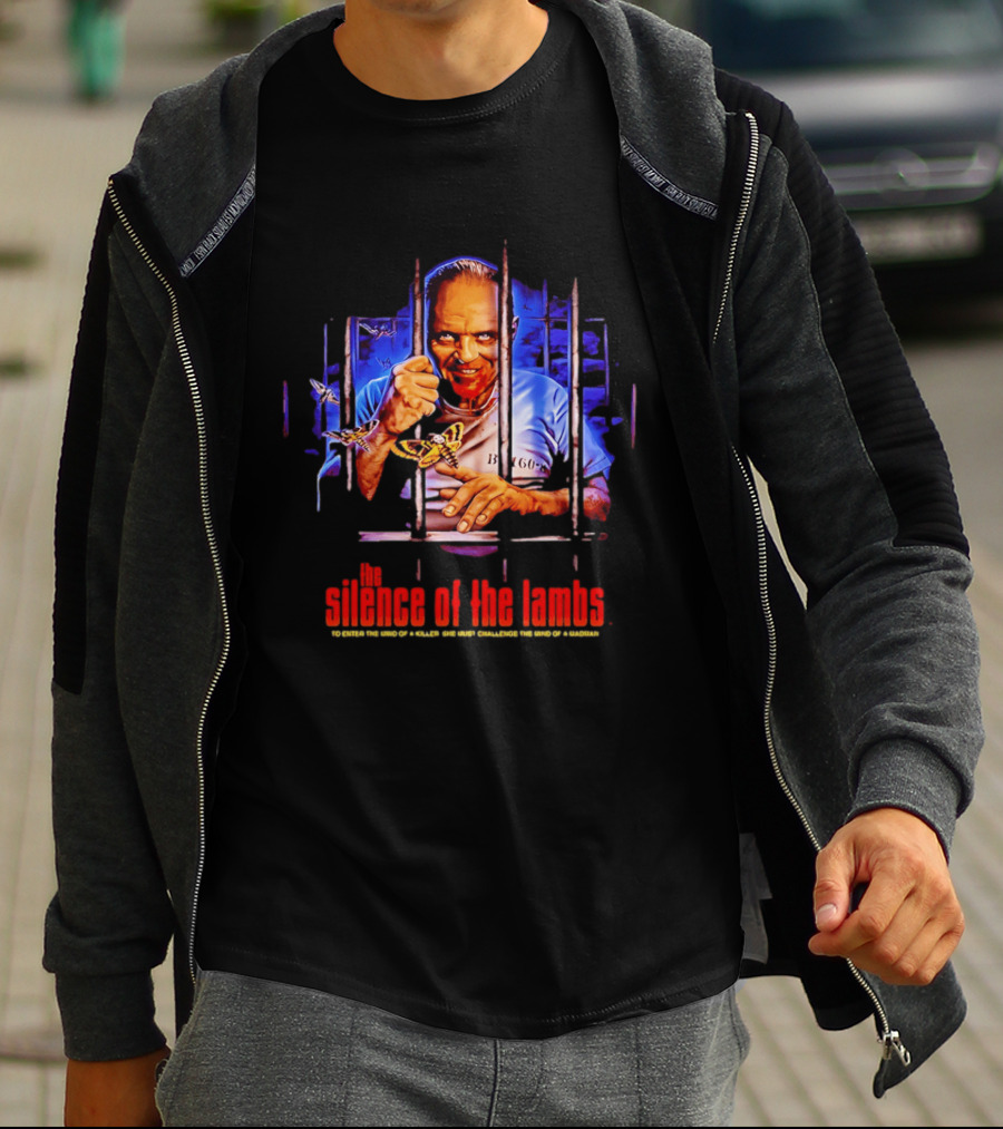 The Silence Of The Lambs Hannibal Lecter Anthony Hopkins Barbed Window Moth T-Shirt