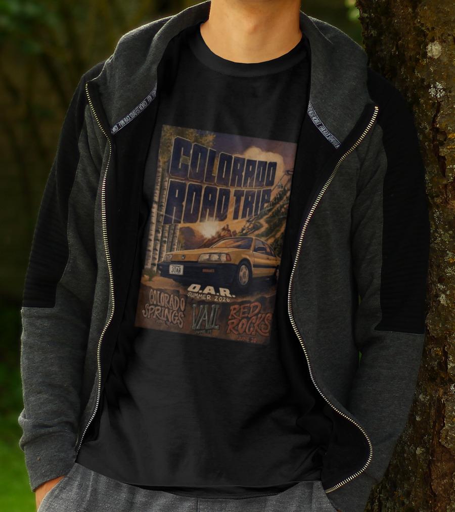 Colorado Road Trip O.A.R Summer 2026 Tour Colorado Springs Vail Red Rocks June 19 20 T-Shirt