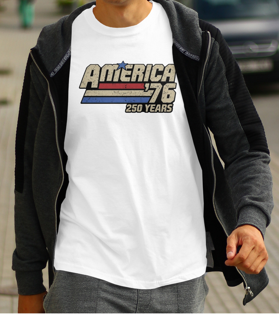 America '76 Vintage Patriotic 250 Years Celebration T-Shirt