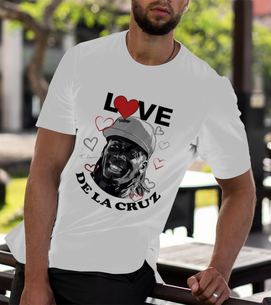 Love Heart Design Elly De La Cruz Cincinnati Reds Baseball T-Shirt