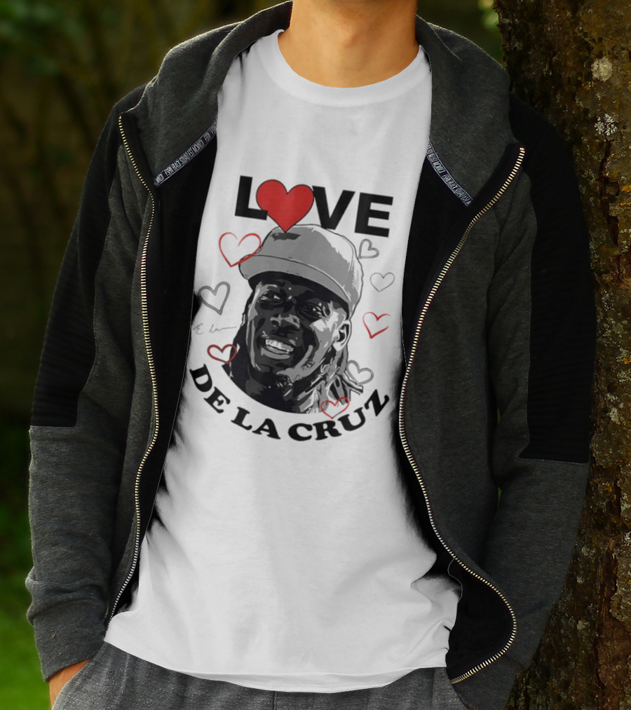 Love Heart Design Elly De La Cruz Cincinnati Reds Baseball T-Shirt