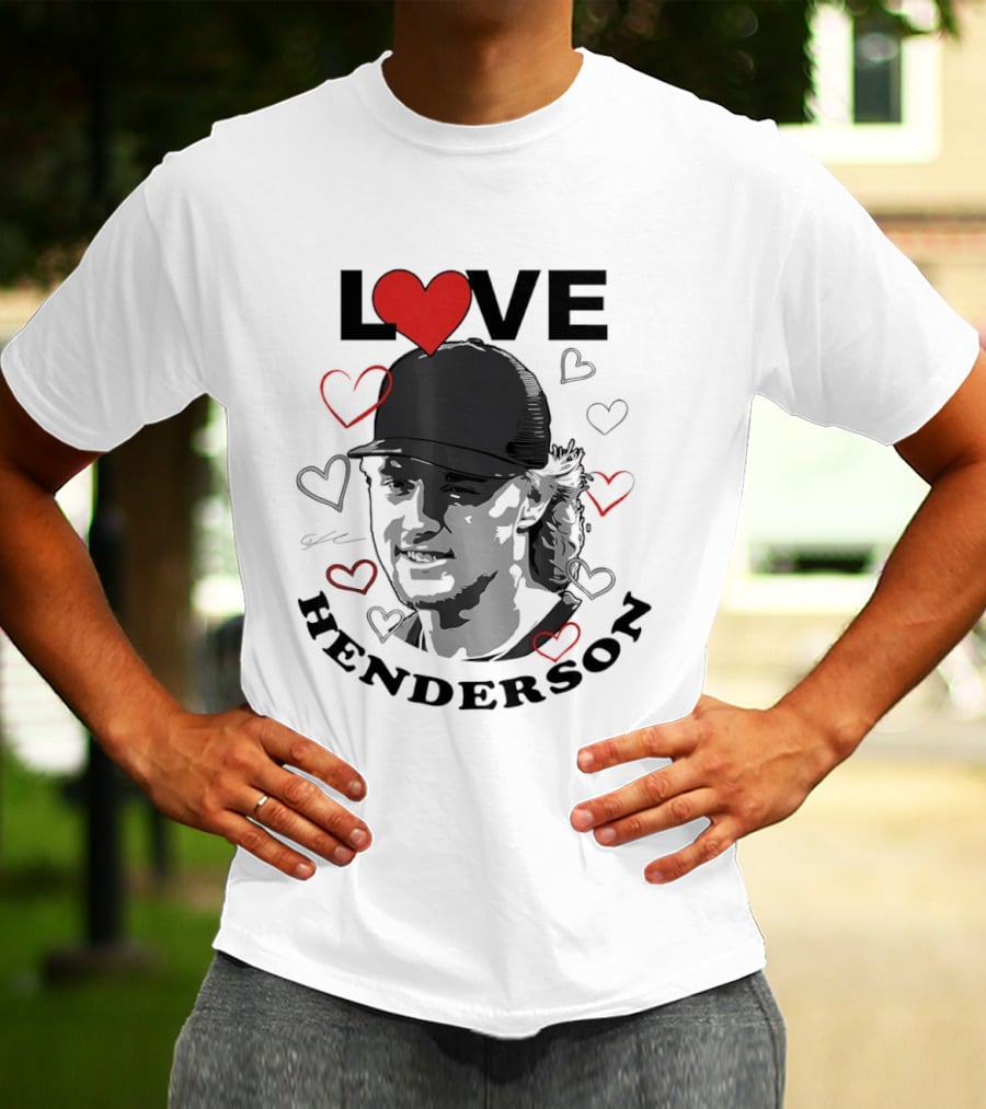 Love Gunnar Henderson Baltimore Orioles Baseball Heart T-Shirt