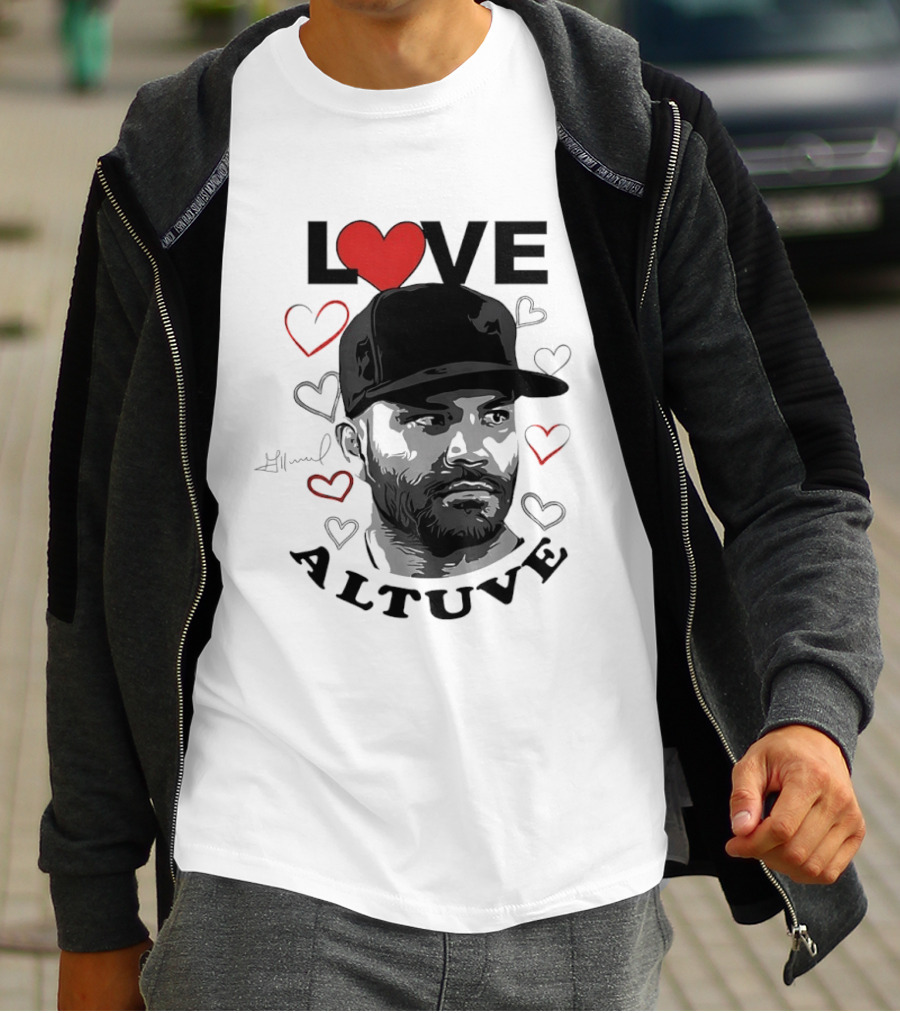 Love Altuve Houston Baseball Heart T-Shirt