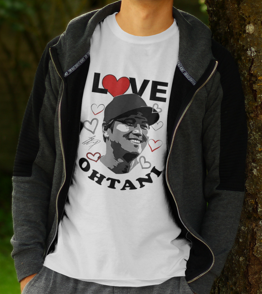 Love Shohei Ohtani Baseball Heart Los Angeles T-Shirt