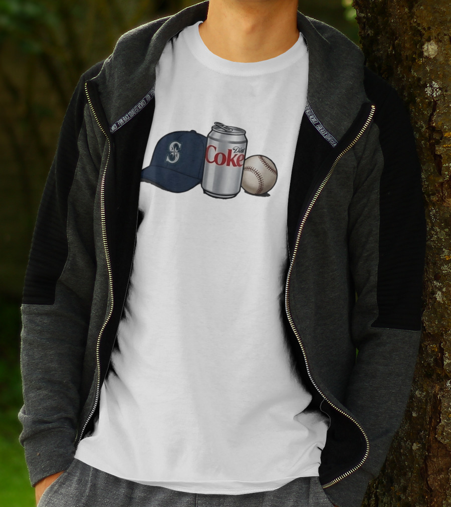 Mariners Diet Coke Baseball Cap And Ball T-Shirt