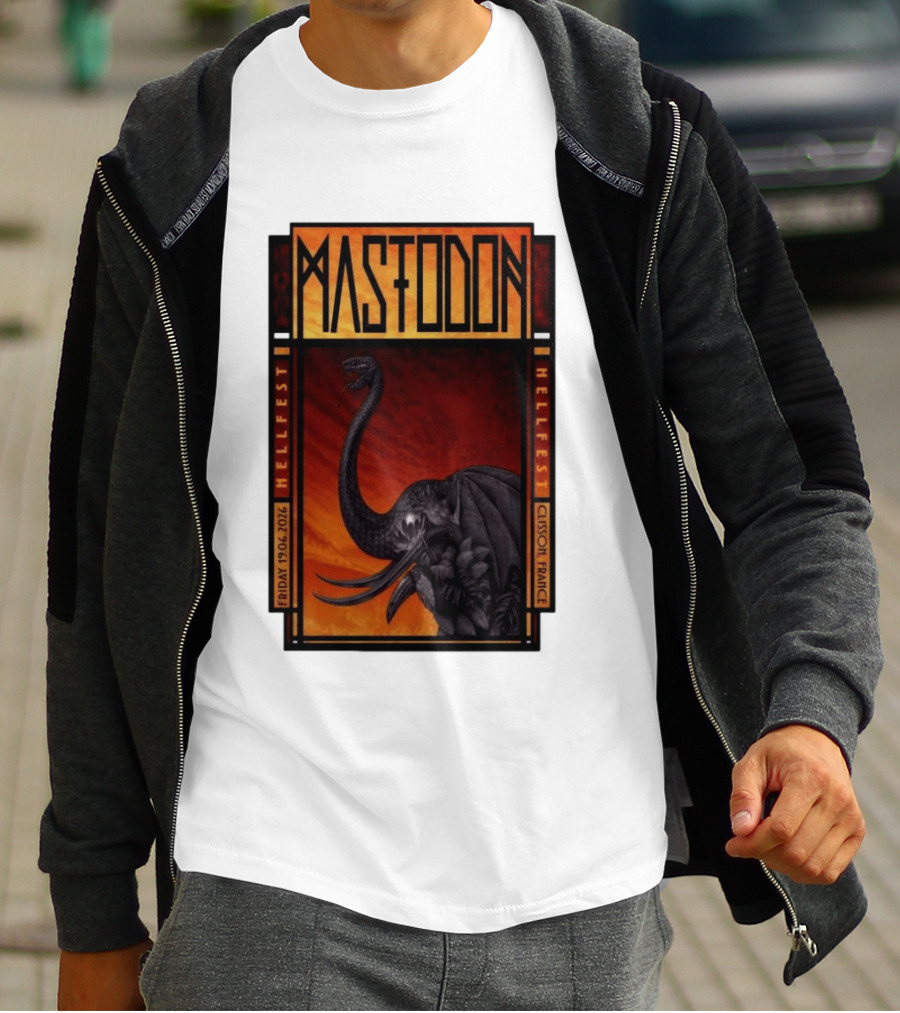 Mastodon Hellfest Clisson France June 19 2026 Dragon T-Shirt