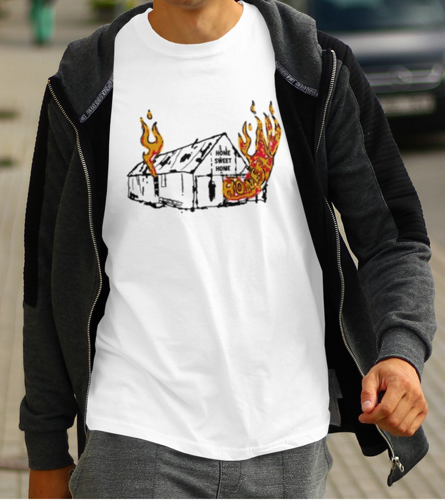 Honestav Music Home Sweet Home House On Fire T-Shirt