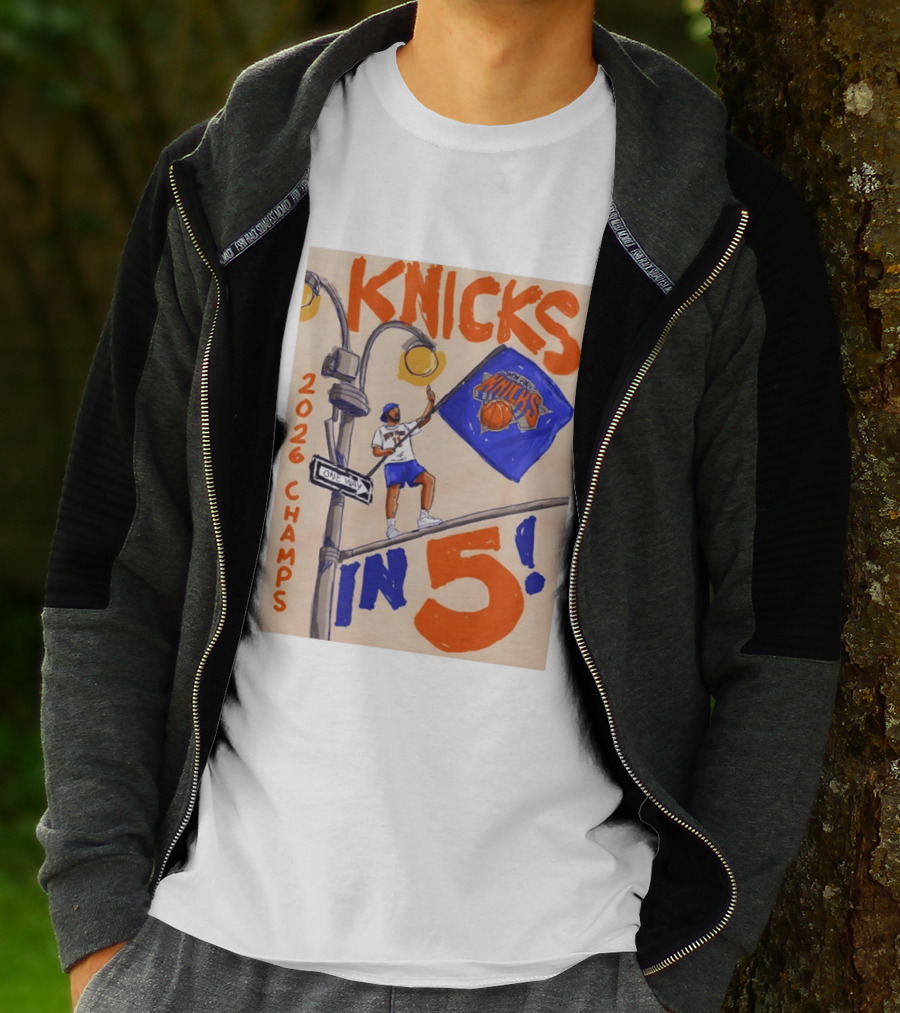 Jalen Brunson New York Knicks 2026 Champs Knicks In 5 Basketball Team T-Shirt