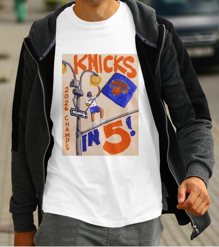 Jalen Brunson New York Knicks 2026 Champs Knicks In 5 Basketball Team T-Shirt
