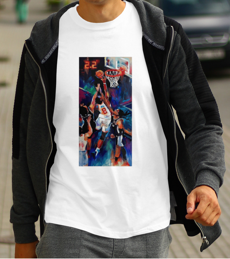 OG Anunoby Tip In 2.2 New York Knicks NBA Basketball Player Action T-Shirt