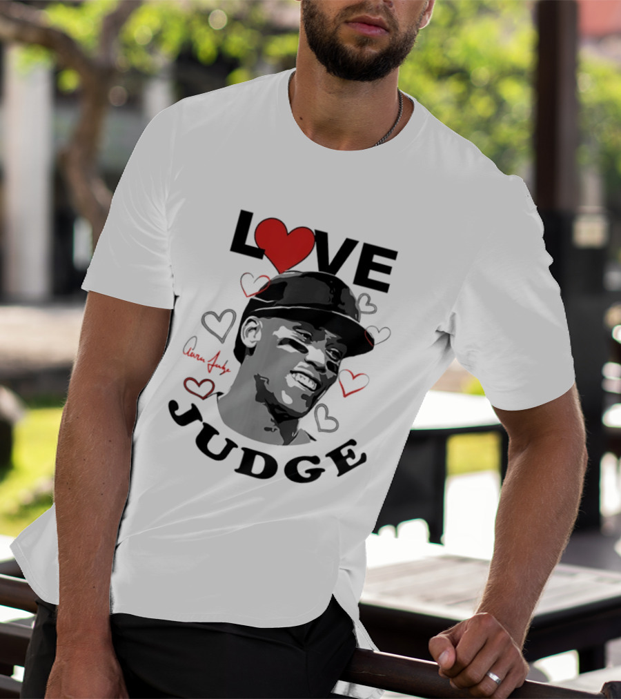 Love Aaron Judge New York Yankees Heart T-Shirt
