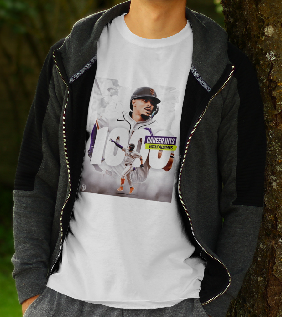 Willy Adames 1000 Career Hits San Francisco T-Shirt