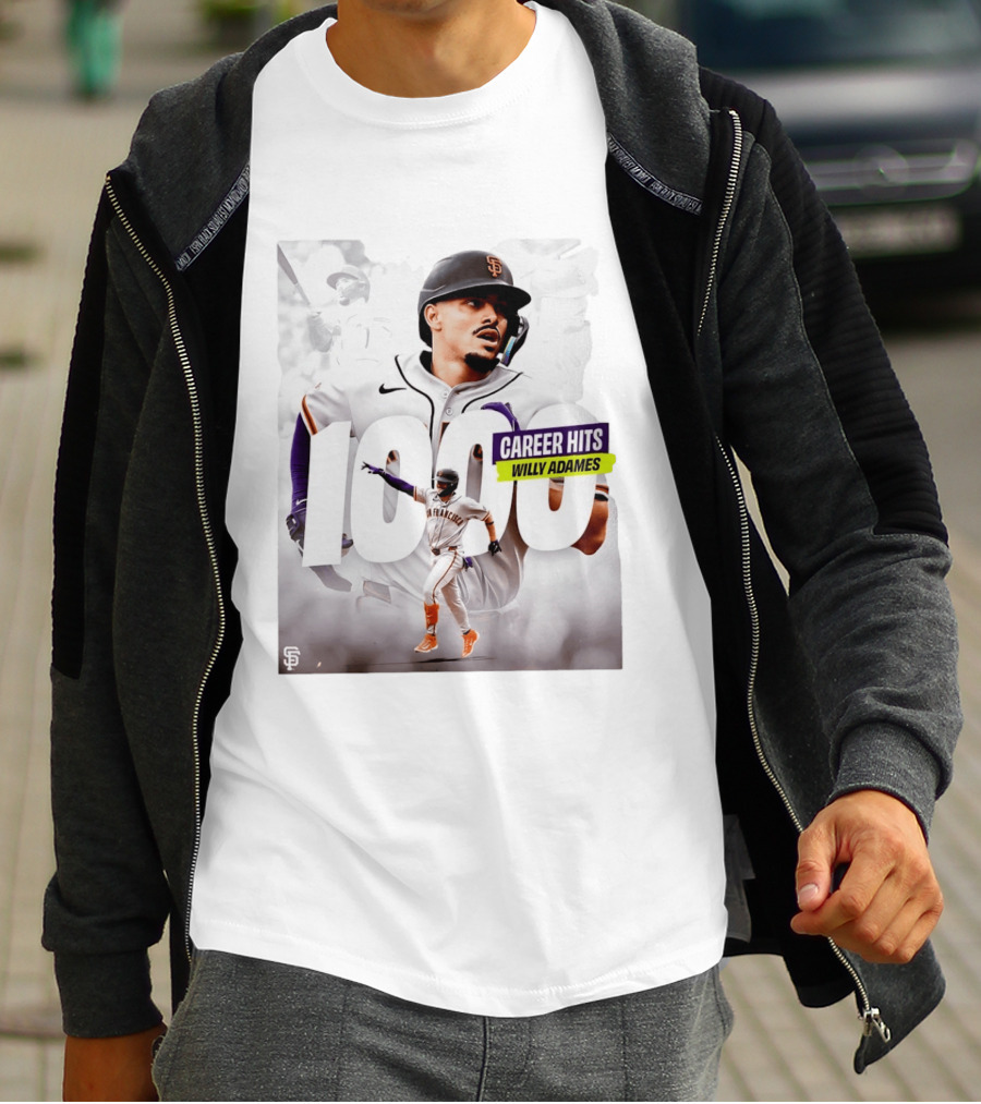 Willy Adames 1000 Career Hits San Francisco T-Shirt