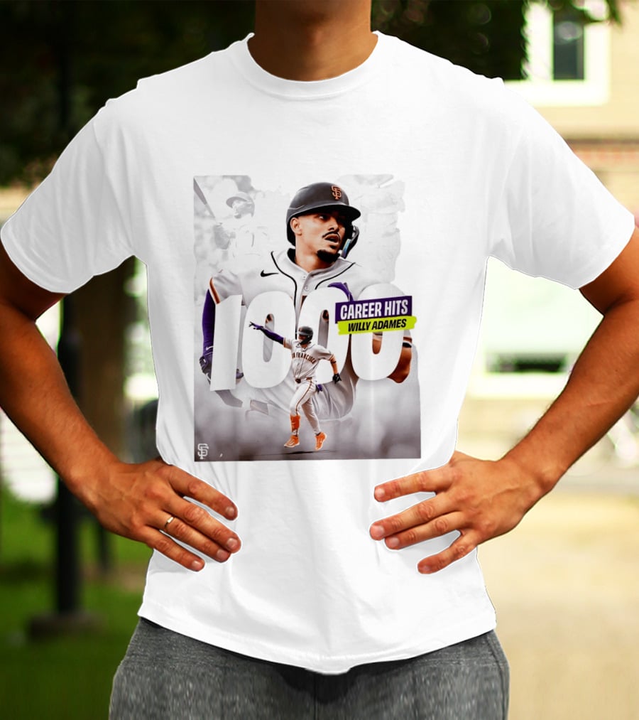 Willy Adames 1000 Career Hits San Francisco T-Shirt