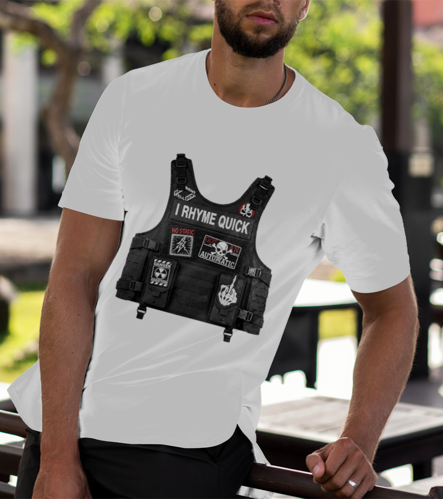 Hellbent Records I Rhyme Quick No Static Got An Automatic Danger Addiction T-Shirt