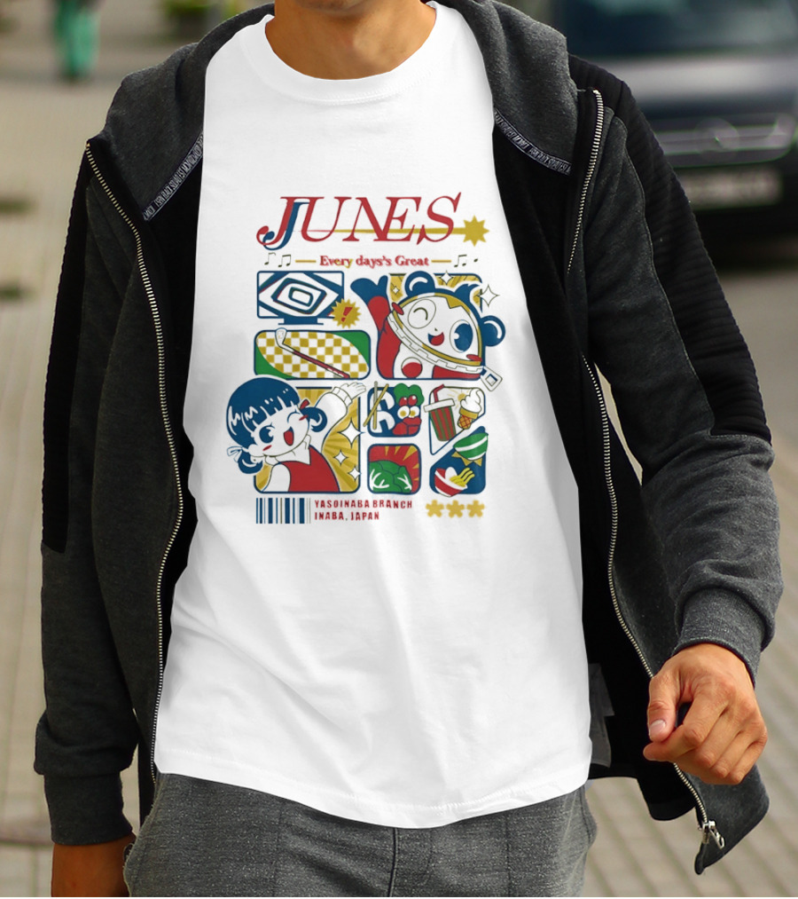Junes Every Day's Great Nanako Dojima Teddie Persona 4 Inaba Japan Yasoinaba T-Shirt