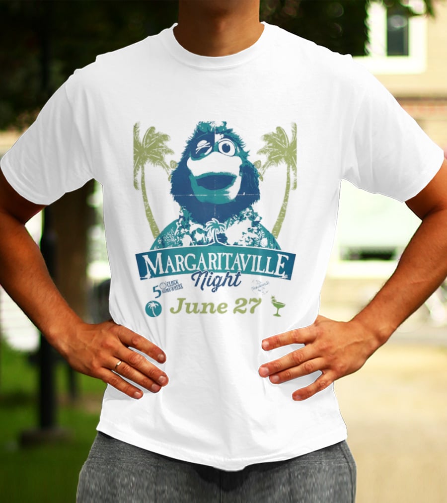 Philly Phanatic Margaritaville Night 5 O' Somewhere June 27 Palm Trees T-Shirt