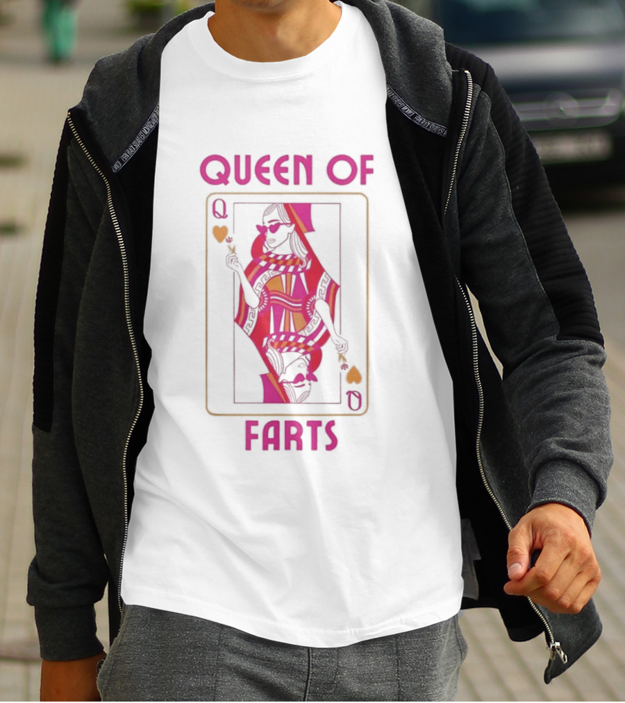 Queen Of Farts Playing Card Design Humor T-Shirt