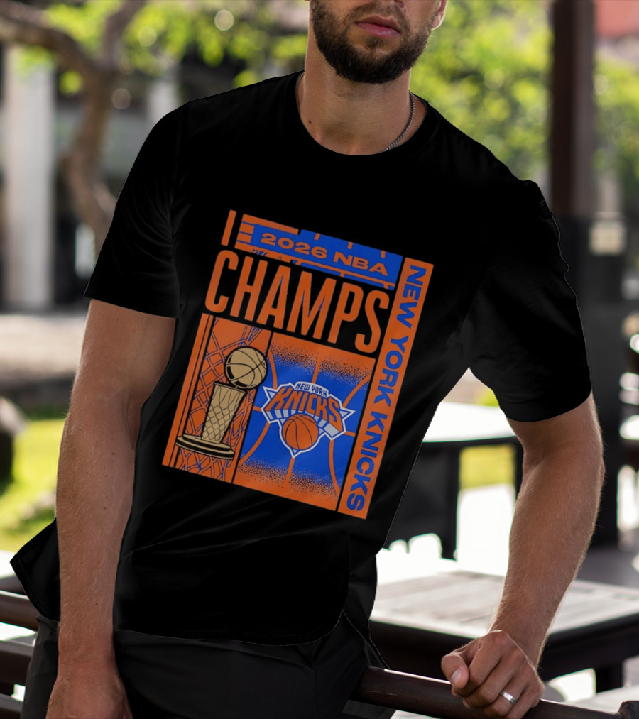 2026 NBA Champs New York Knicks Basketball Trophy T-Shirt