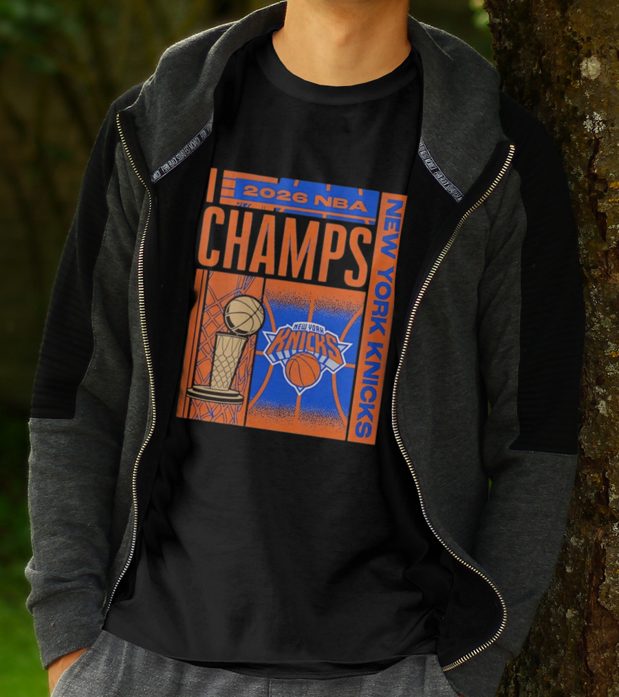 2026 NBA Champs New York Knicks Basketball Trophy T-Shirt