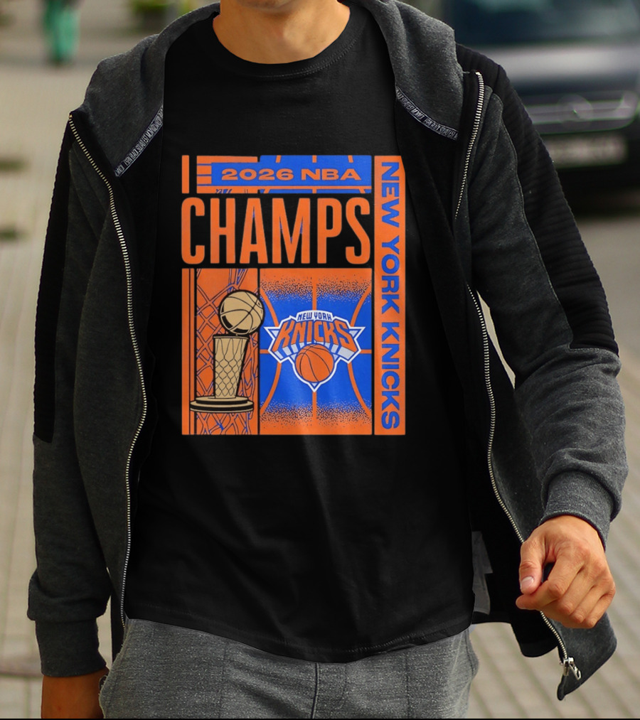 2026 NBA Champs New York Knicks Basketball Trophy T-Shirt