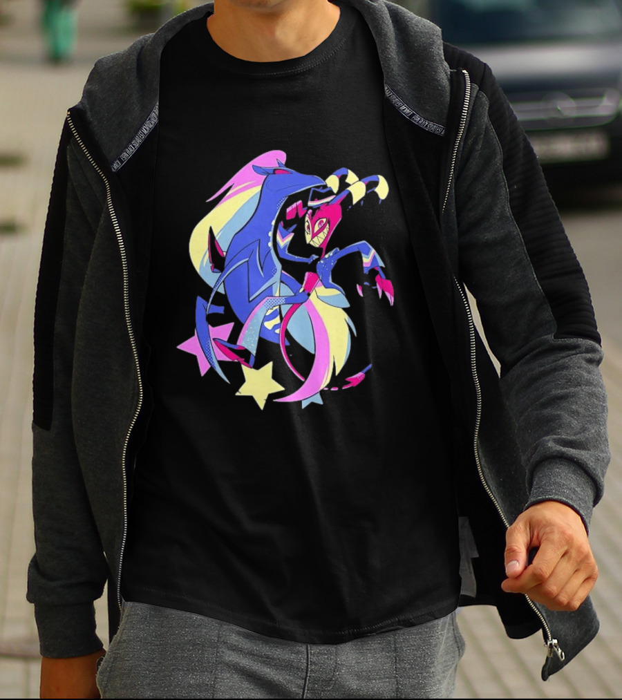 Blitz And Stolas Helluva Boss Neon Aesthetic Stars T-Shirt