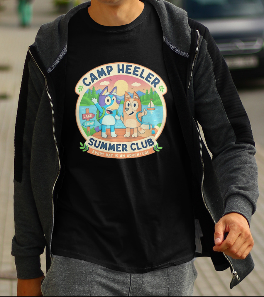 Camp Heeler Summer Club Every Day Is An Adventure Lake Camp Fun T-Shirt