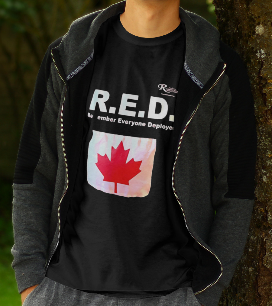 R.E.D. Remember Everyone Deployed Canadian Maple Leaf T-Shirt