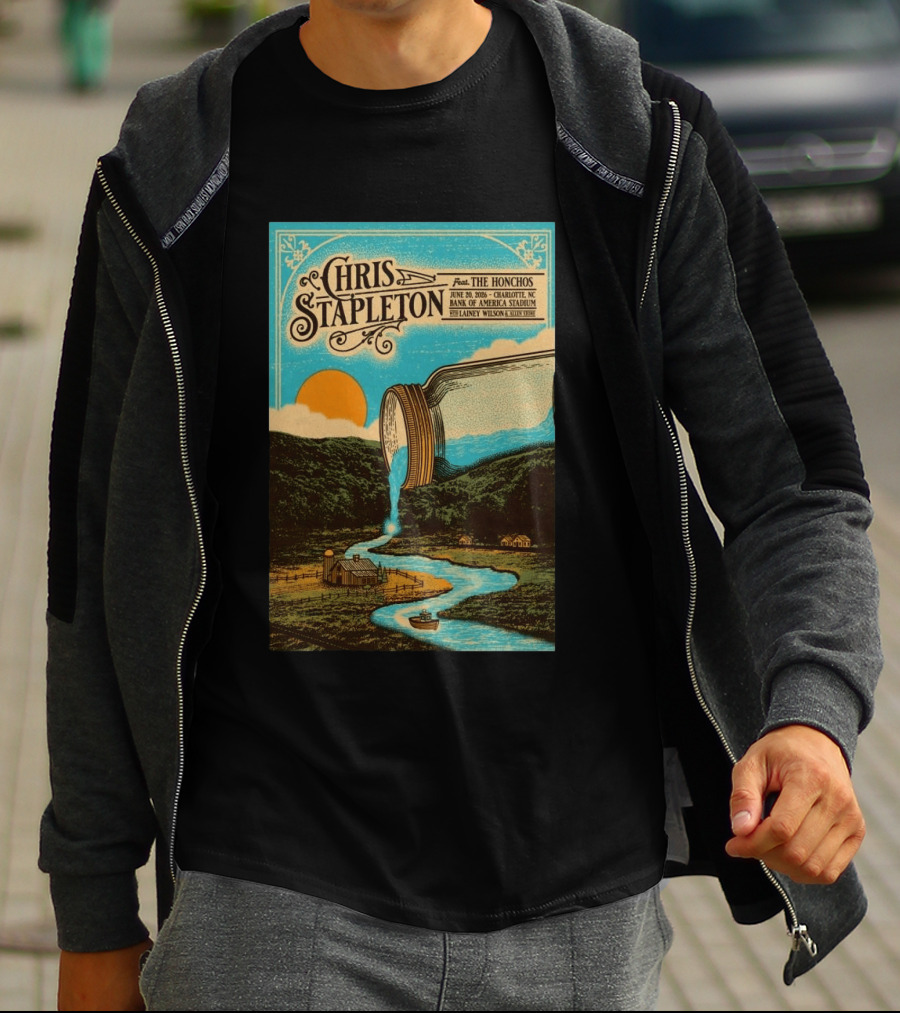 Chris Stapleton Feat. The Honchos June 20 2026 Charlotte NC Bank Of America Stadium Lainey Wilson T-Shirt