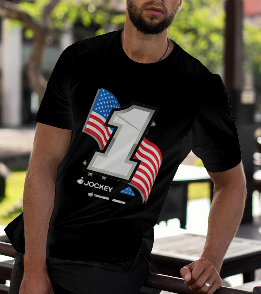 Ross Chastain 1 Jockey Folds Of Honor American Flag Trackhouse NASCAR Racing T-Shirt