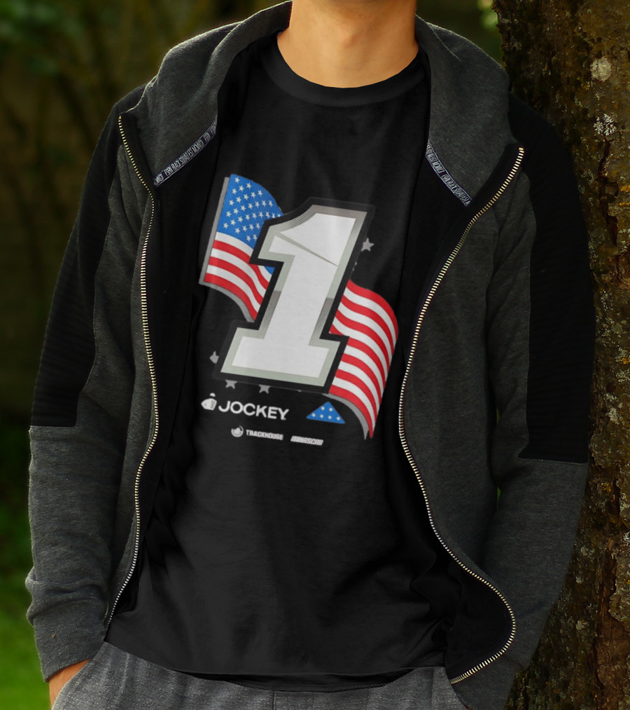 Ross Chastain 1 Jockey Folds Of Honor American Flag Trackhouse NASCAR Racing T-Shirt