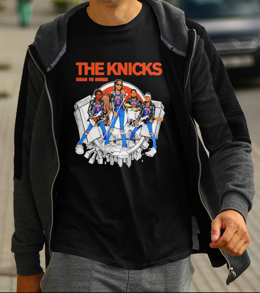 THE KNICKS Players Rock Road To Rings New York Knicks T-Shirt