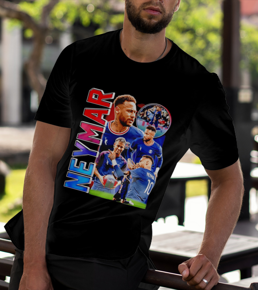 Neymar Paris Saint Germain Football Icon PSG Number 10 T-Shirt