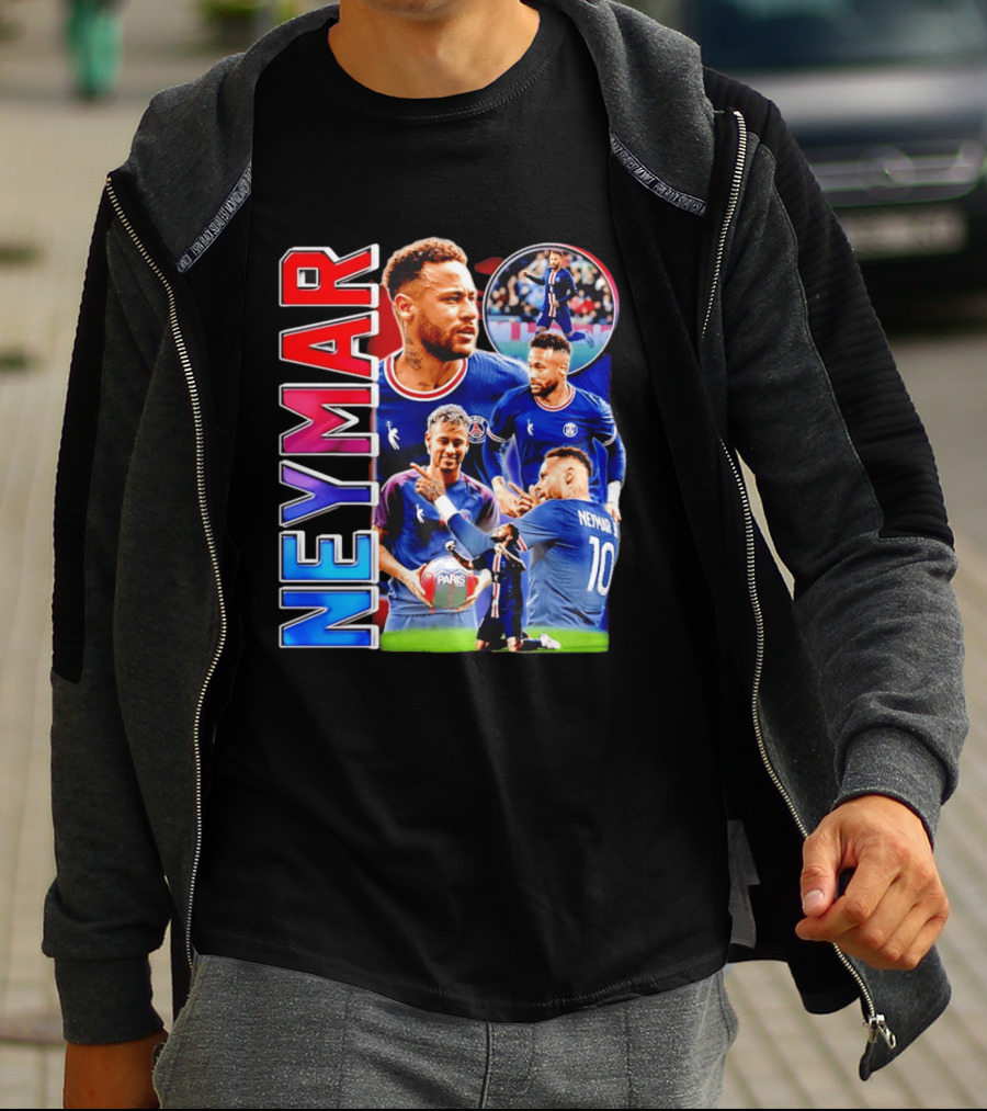 Neymar Paris Saint Germain Football Icon PSG Number 10 T-Shirt