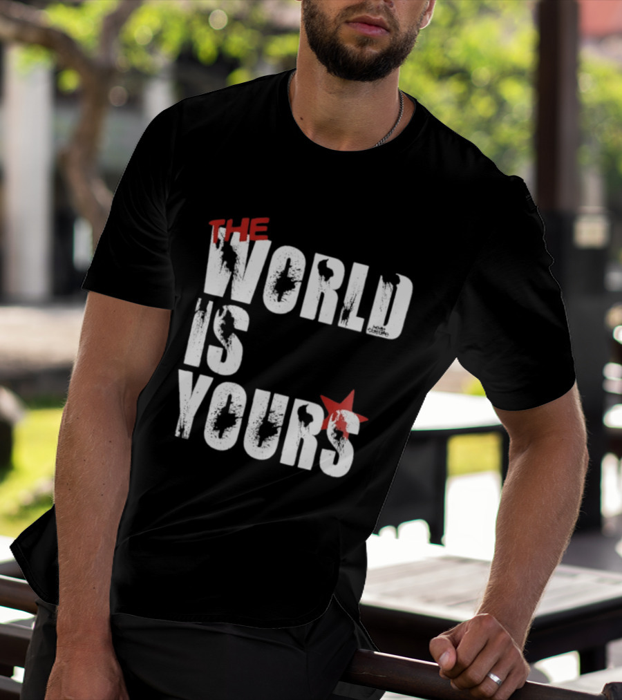 The World Is Yours Red Star Bullethole T-Shirt