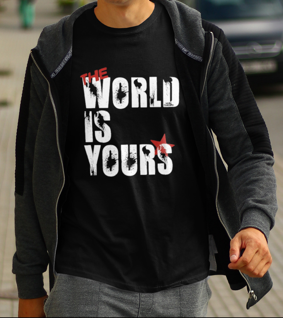 The World Is Yours Red Star Bullethole T-Shirt