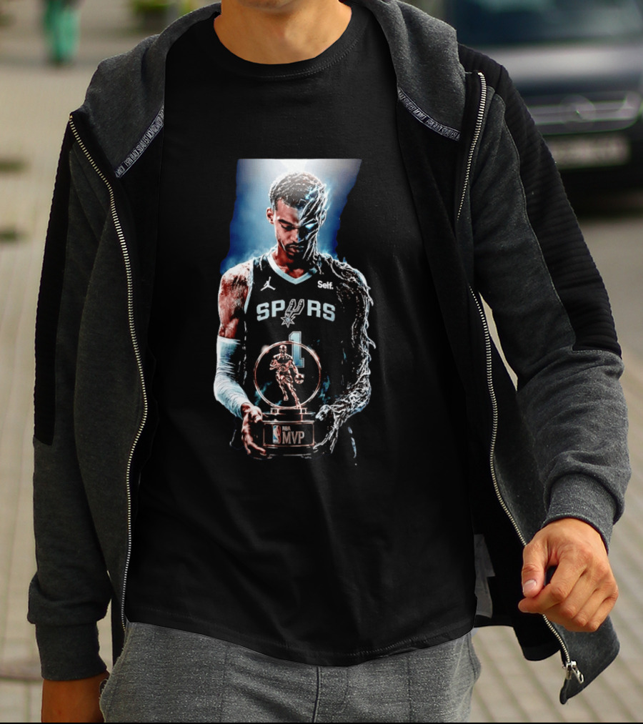 Victor Wembanyama San Antonio Spurs NBA MVP Self Number 1 Basketball Star T-Shirt