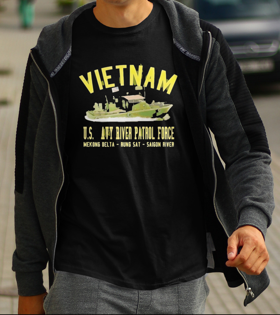 Vietnam US Navy River Patrol Force Mekong Delta Rung Sat Saigon River T-Shirt