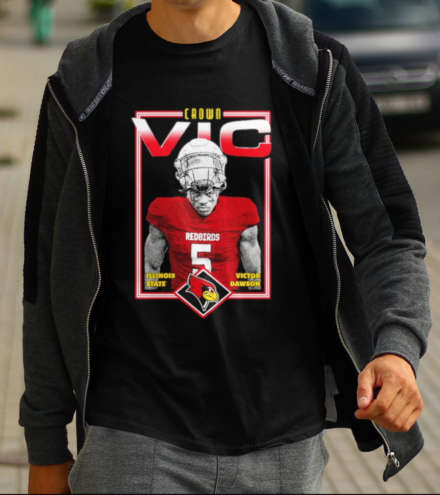 Crown Vic Illinois State Redbirds Victor Dawson Football T-Shirt