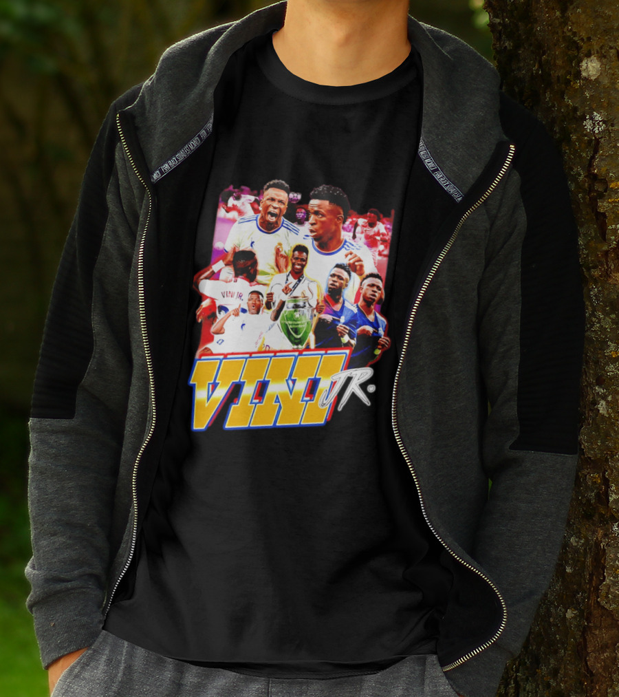 Vini Jr Vinicius Junior Real Madrid Football Collage T-Shirt