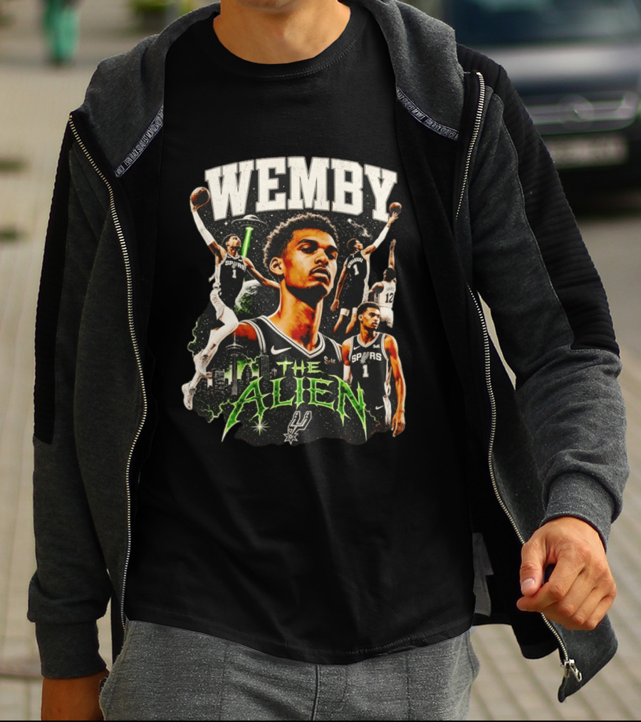Wemby Victor Wembanyama The Alien San Antonio Spurs NBA Basketball T-Shirt