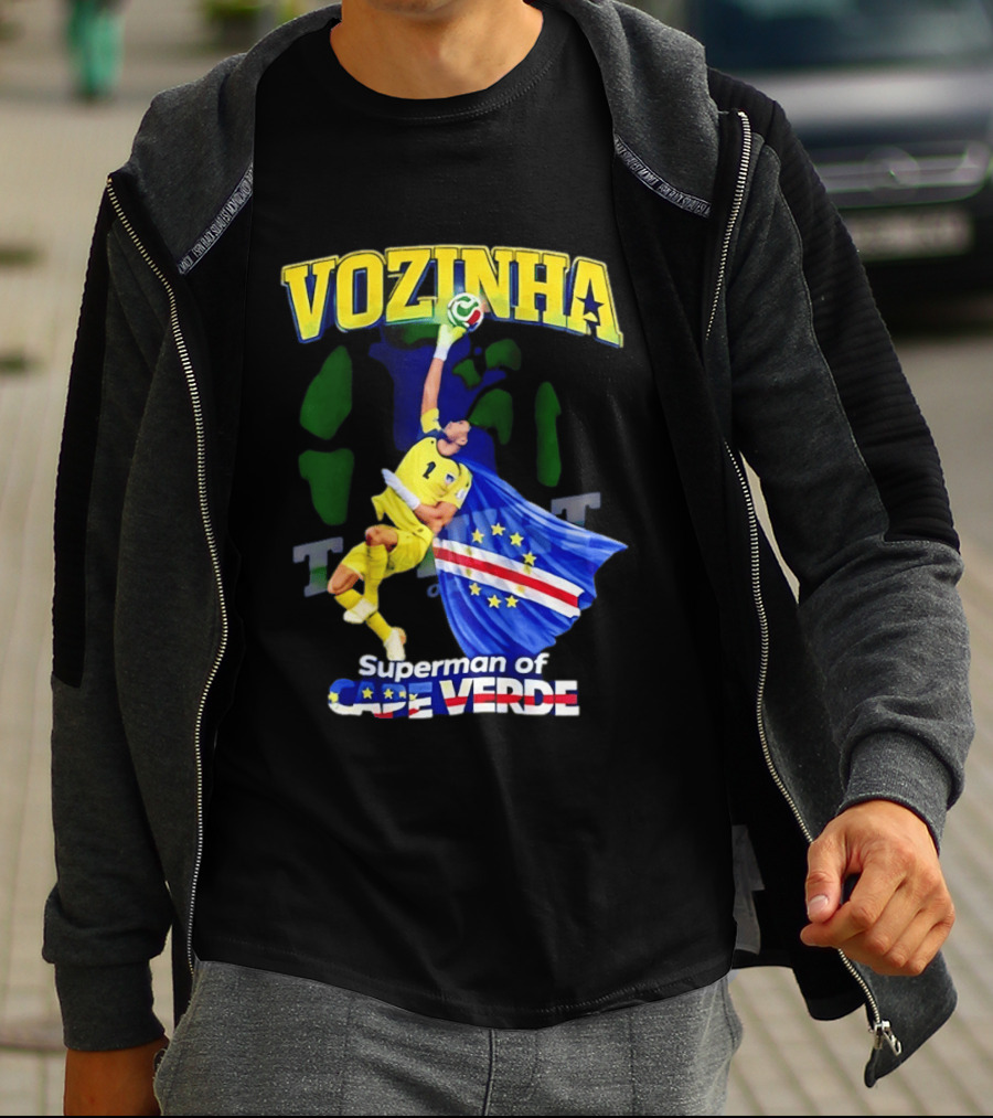 2026 Vozinha Superman Cape Verde Socer Hero T-Shirt
